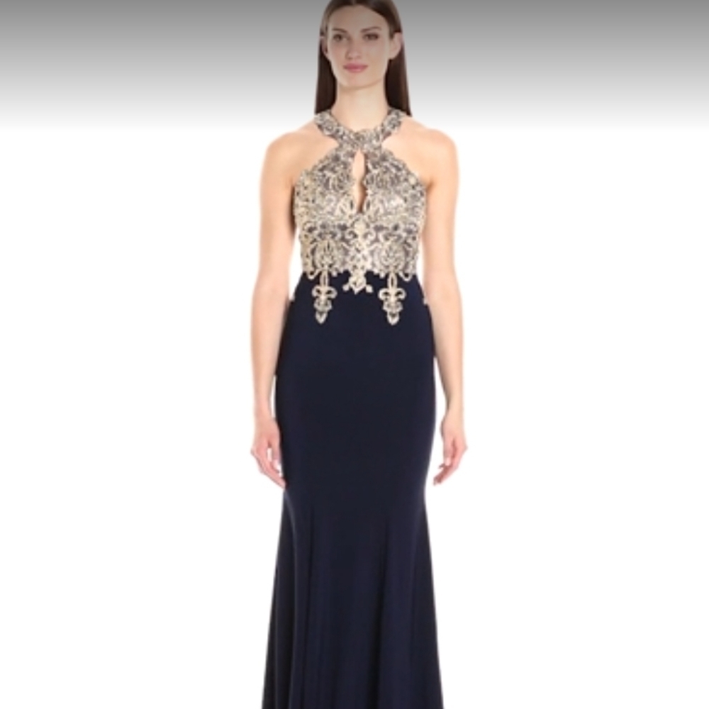 Elegant Black Floor Length Prom Dress size 6 FREE SHIPPING - Picture 5 of 15